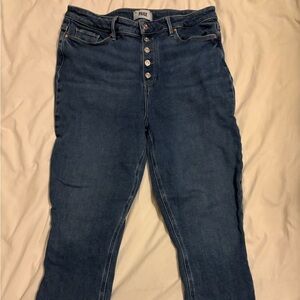 PAIGE High Rise Blue Jeans Slim Fit